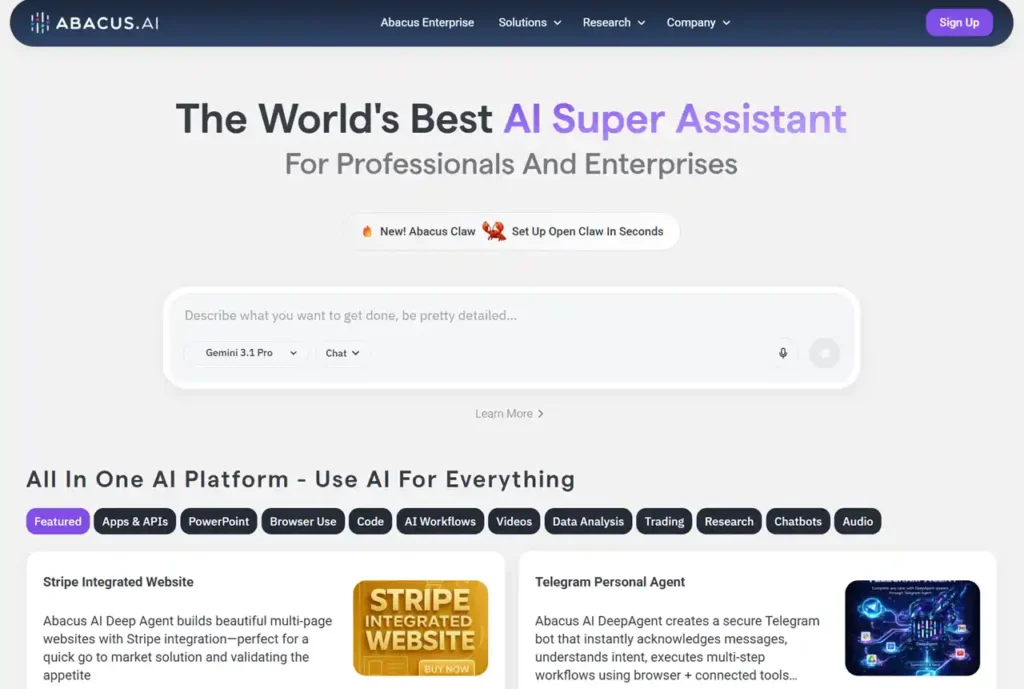 How Abacus AI works for content creation and SEO