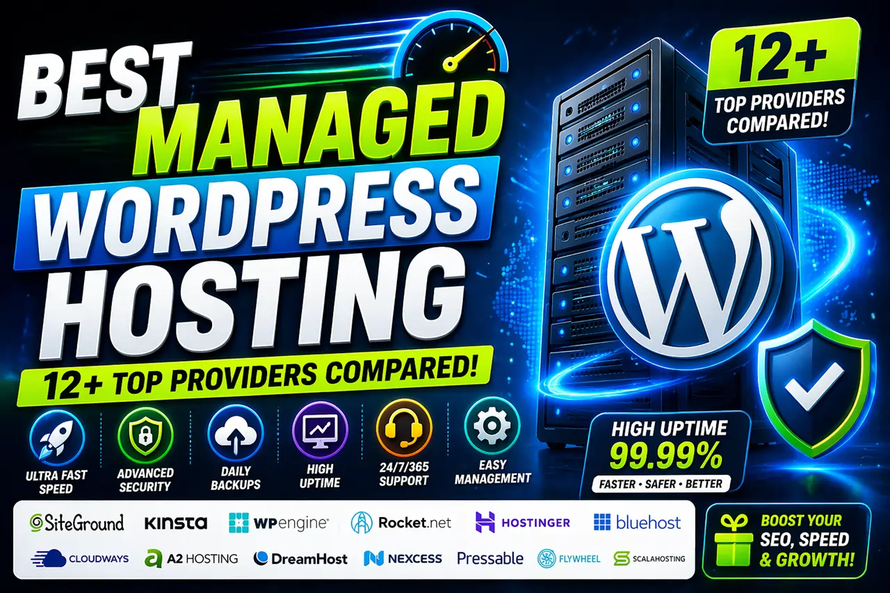 12+ Best Managed WordPress Hosting Providers (2026) – Fast, Secure & SEO-Friendly for High Traffic Sites