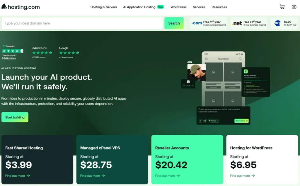 Hosting.com hosting review with pros and cons