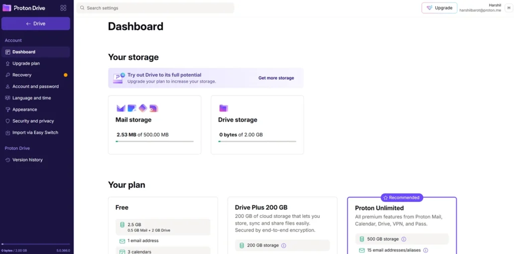 Free secure cloud storage with end to end encryption