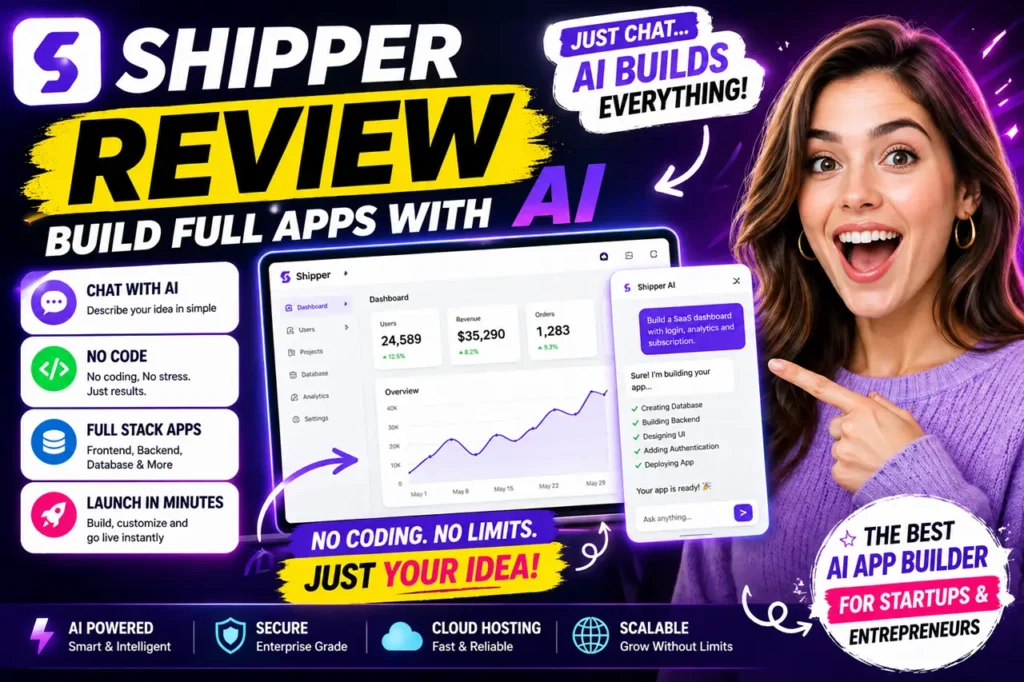 Shipper AI app builder review for beginners