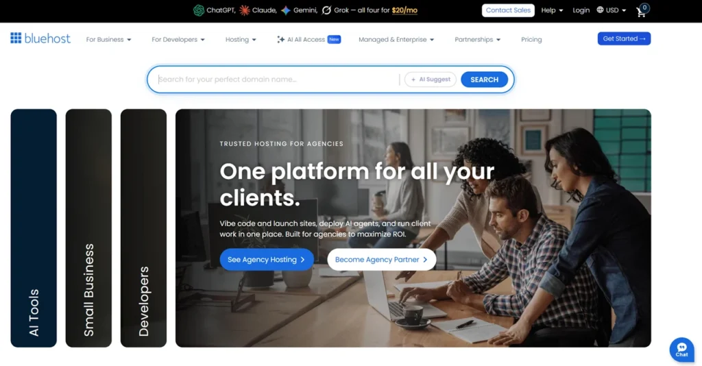 BlueHost - Web Hosting, Done Right | Build Websites Easily with AI