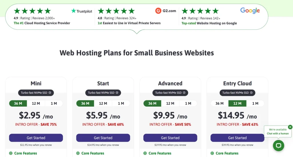 Web Hosting Plans for Small Business Websites