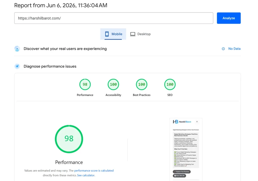 Perfmatters Performance Test Results Before And After Optimization