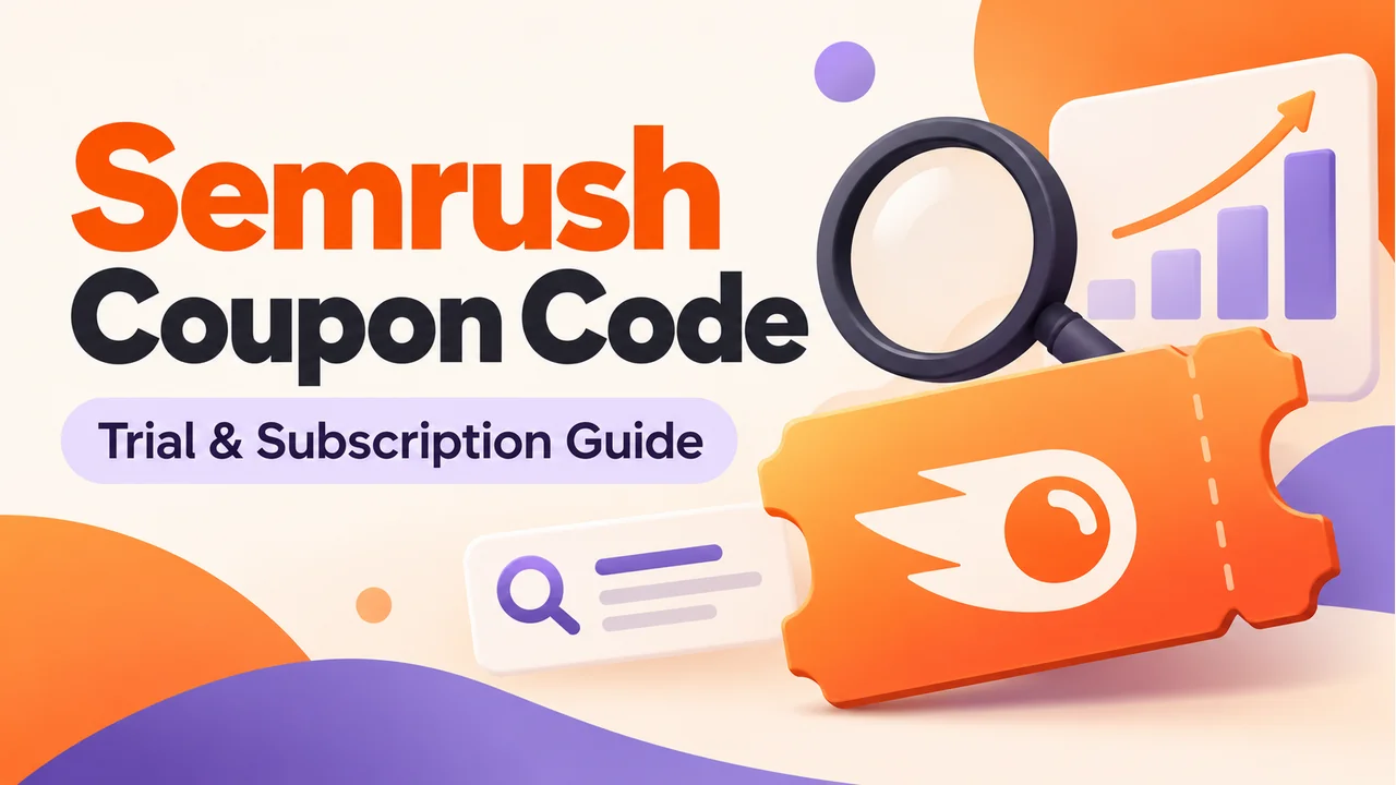 Semrush coupon code and free trial guide illustration