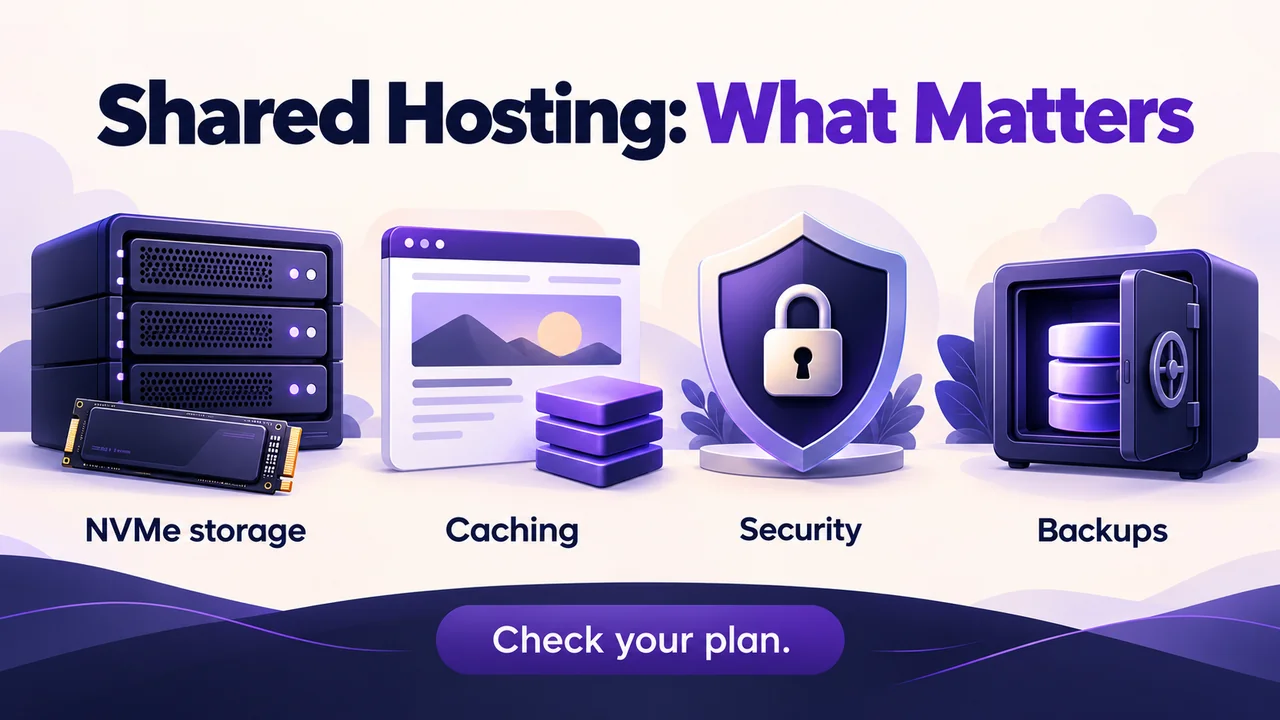 NVMe storage, caching, security and backup considerations for YouStable shared hosting